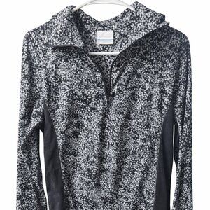 Womens Grey/Black Quarter Zip-M